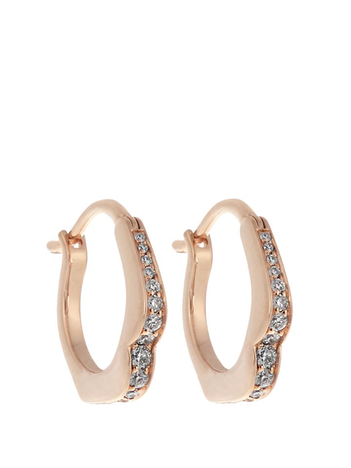 Raphaele Canot Omg! Diamond & Rose-gold Earrings