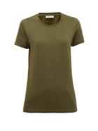 Matchesfashion.com Moncler - Logo-patch Cotton-jersey T-shirt - Womens - Khaki