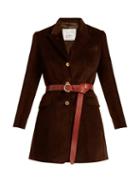 Matchesfashion.com Giuliva Heritage Collection - Karen Single Breasted Corduroy Blazer - Womens - Dark Brown