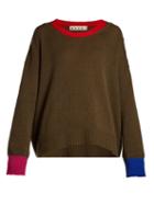 Matchesfashion.com Marni - Oversized Cashmere Sweater - Womens - Green Multi