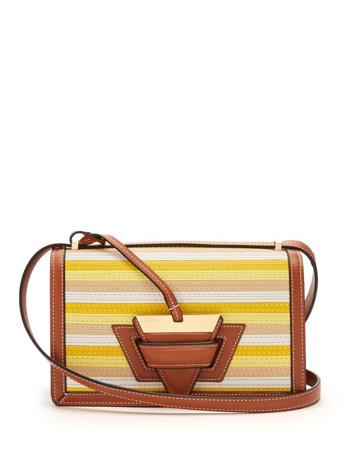 Loewe Barcelona Stitches Leather Shoulder Bag
