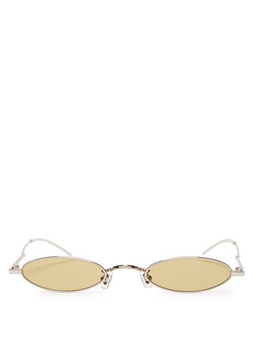 Matchesfashion.com Gentle Monster - Vector Oval Tinted Sunglasses - Mens - Silver