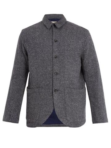 Matchesfashion.com The Lost Explorer - Patch Pocket Chambray Blazer - Mens - Blue