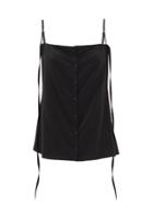 Matchesfashion.com Lemaire - Buttoned Silk-blend Cami Top - Womens - Black