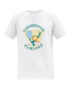 Casablanca - Logo-print Organic-cotton Jersey T-shirt - Mens - White