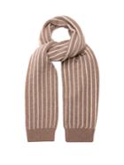 Max Mara Pinstriped Wool And Cashmere-blend Scarf