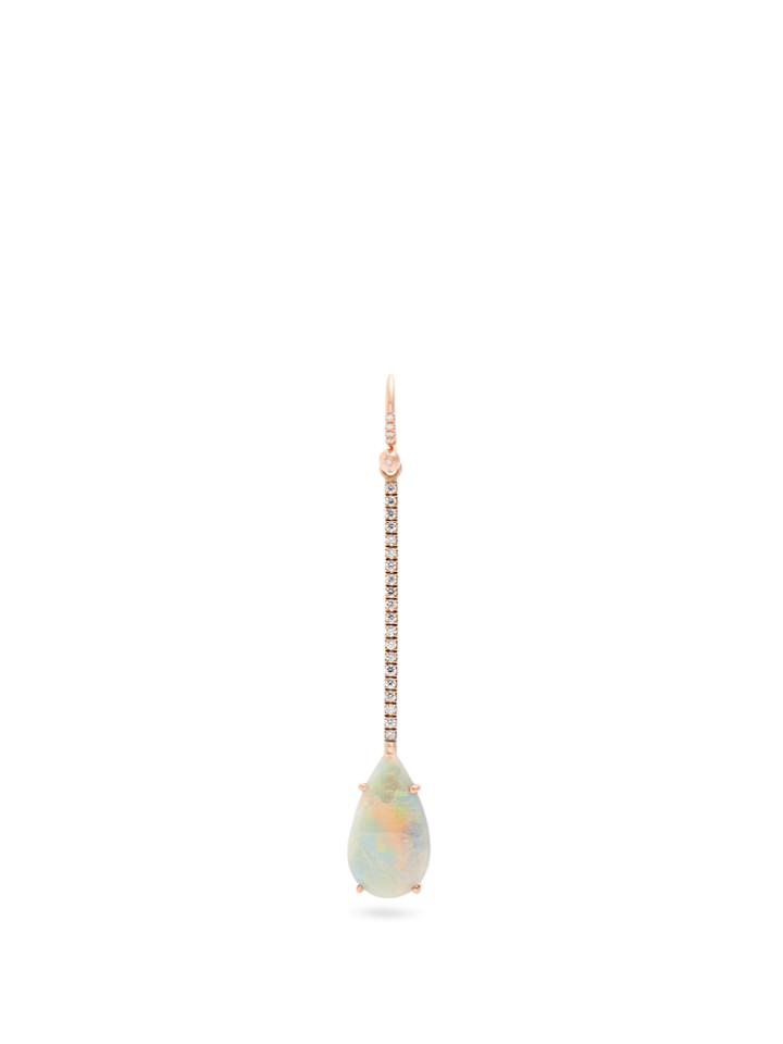 Irene Neuwirth Diamond, Opal & Rose-gold Earring
