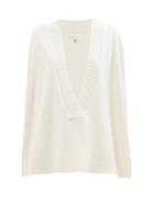 Eskandar - V-neck Cashmere Sleeveless Sweater - Womens - Ivory