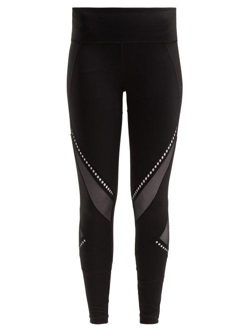 Matchesfashion.com Track & Bliss - Get In The Ring Mesh Panel Leggings - Womens - Black