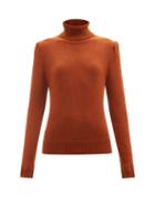 Chlo - Roll-neck Cashmere Sweater - Womens - Dark Brown