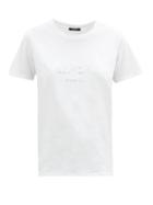 Matchesfashion.com Balmain - Logo-print Cotton-jersey T-shirt - Womens - White Silver