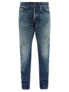 Matchesfashion.com Saint Laurent - Faded Straight-leg Jeans - Mens - Blue