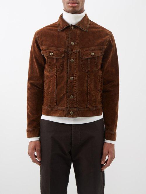 Ralph Lauren Purple Label - Cotton-blend Velvet Jacket - Mens - Brown