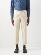 Folk - Assembly Cropped Cotton-canvas Trousers - Mens - Cream