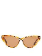 Matchesfashion.com Tom Ford Eyewear - Charlie T Monogram Cat Eye Acetate Sunglasses - Womens - Tortoiseshell