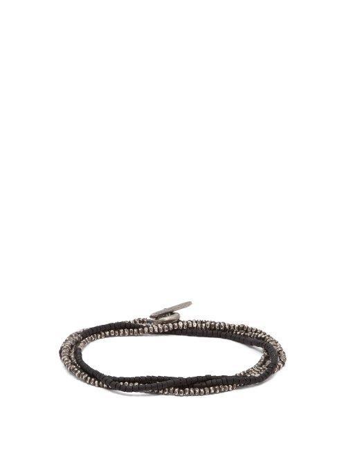 Matchesfashion.com M Cohen - Beaded Sterling Silver Bracelet - Mens - Silver Multi