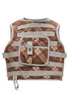 Matchesfashion.com Boramy Viguier - Atlas Tartan Print Organza Gilet - Mens - Grey