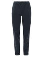 Matchesfashion.com Thom Sweeney - Pleated Cotton-twill Chinos - Mens - Navy