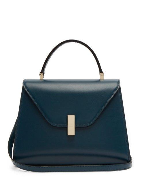 Matchesfashion.com Valextra - Iside Medium Leather Bag - Womens - Blue