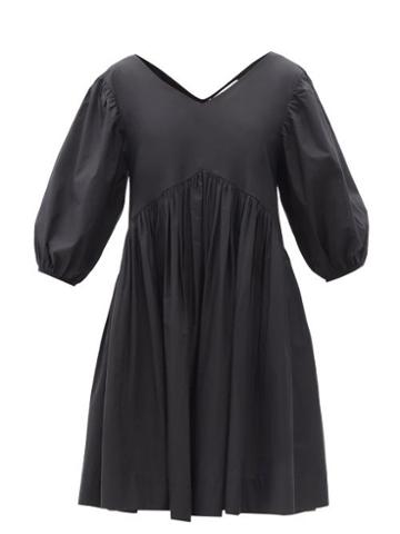 Ladies Beachwear Merlette - Leyland V-neck Cotton Dress - Womens - Black