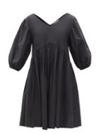 Ladies Beachwear Merlette - Leyland V-neck Cotton Dress - Womens - Black