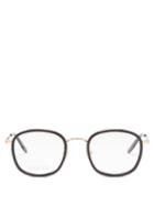 Matchesfashion.com Gucci - Square Metal And Acetate Glasses - Mens - Clear