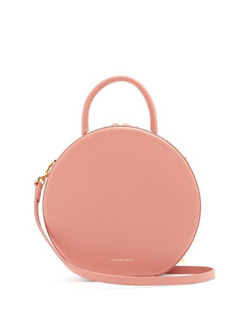 Matchesfashion.com Mansur Gavriel - Circle Leather Cross Body Bag - Womens - Light Pink