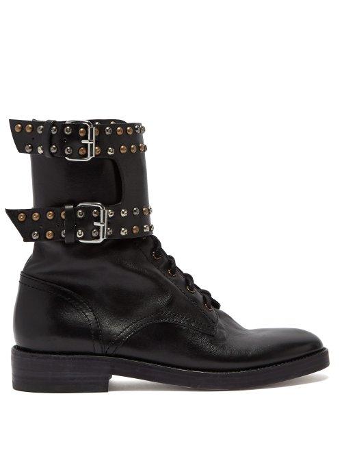 Matchesfashion.com Isabel Marant - Teylon Leather Ankle Boots - Womens - Black