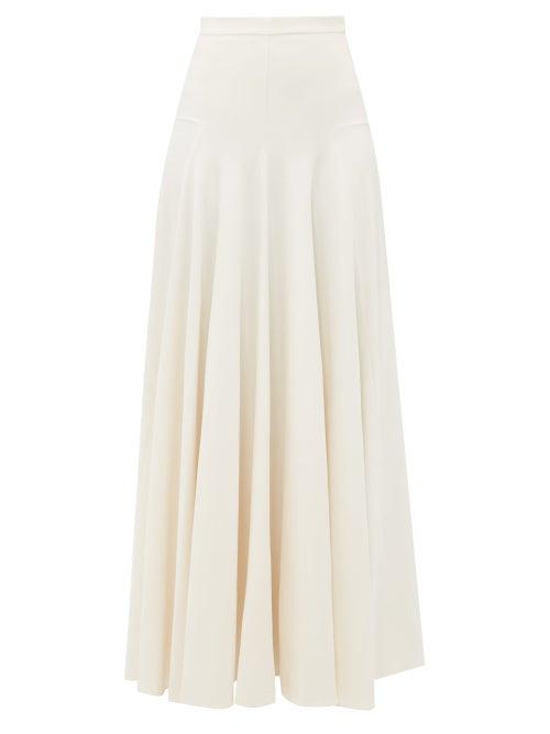 Matchesfashion.com Ryan Roche - Side Panelled Skirt - Womens - White