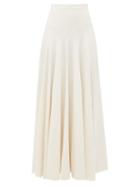 Matchesfashion.com Ryan Roche - Side Panelled Skirt - Womens - White
