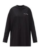 Matchesfashion.com Stella Mccartney - Carbot Logo-print Organic-cotton Jersey T-shirt - Womens - Black
