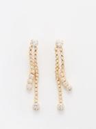 Sophie Bille Brahe - Ruban Diamant Diamond & 18kt Gold Drop Earrings - Womens - Gold Multi