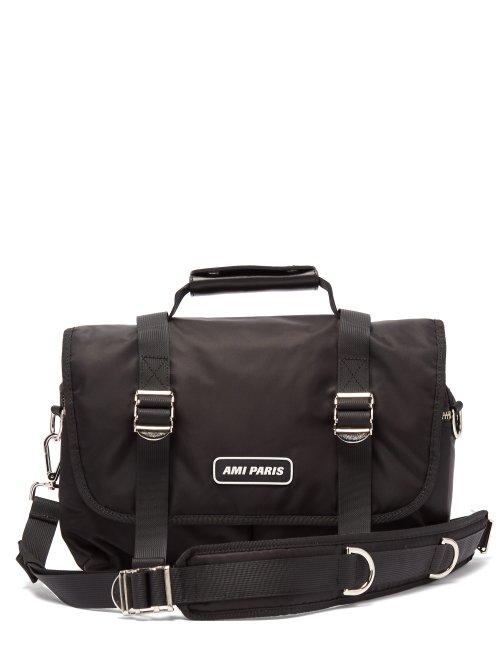 Matchesfashion.com Ami - Padded Mini Messenger Bag - Mens - Black