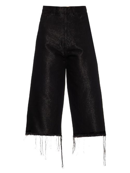 Marques'almeida Frayed-edge Wide-leg Cropped Jeans