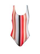 Solid & Striped The Anne-marie Striped Scoop-back Swimsuit