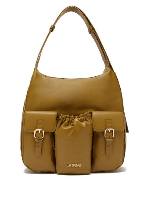 Matchesfashion.com Jacquemus - Le Iba Leather Shoulder Bag - Womens - Khaki