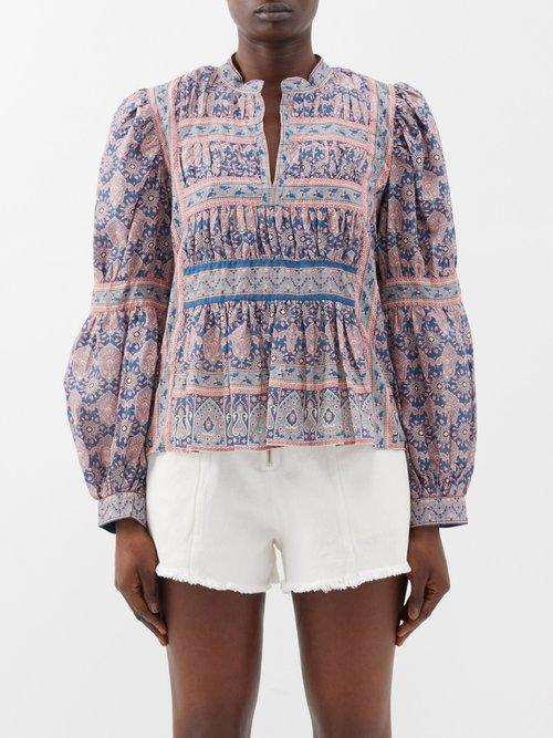 Sea - Parker Floral-print Cotton Shirt - Womens - Pink Multi