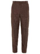 Matchesfashion.com Y/project - Creased Organza-layered Crepe Trousers - Mens - Dark Brown