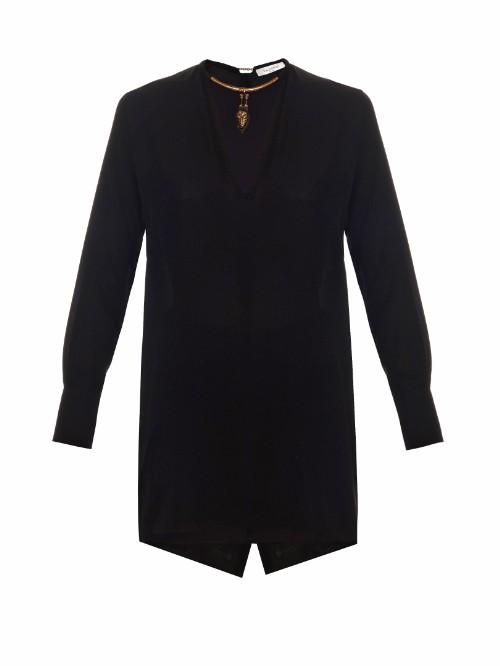 Valentino Scarab-necklace Silk Blouse