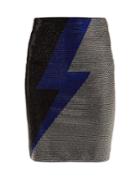Balmain Lightning Bolt Crystal-embellished Mini Skirt