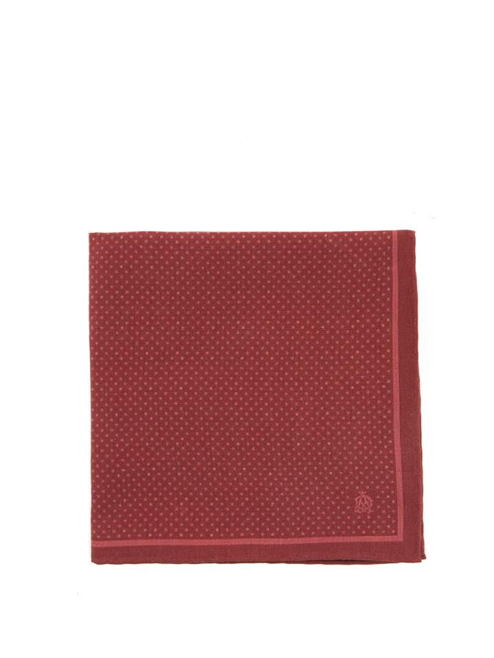 Dunhill Polka-dot Print Silk Pocket Square