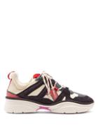 Matchesfashion.com Isabel Marant - Kindsay Low Top Suede Panel Trainers - Womens - Black White