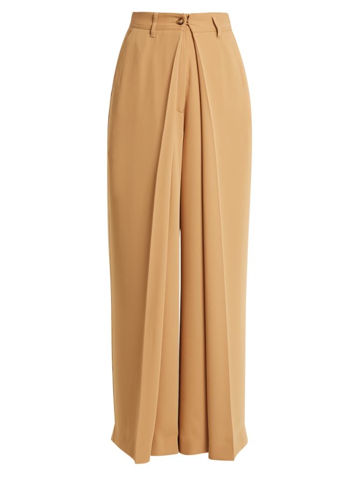 Mm6 By Maison Margiela Pleated Wide-leg Trousers