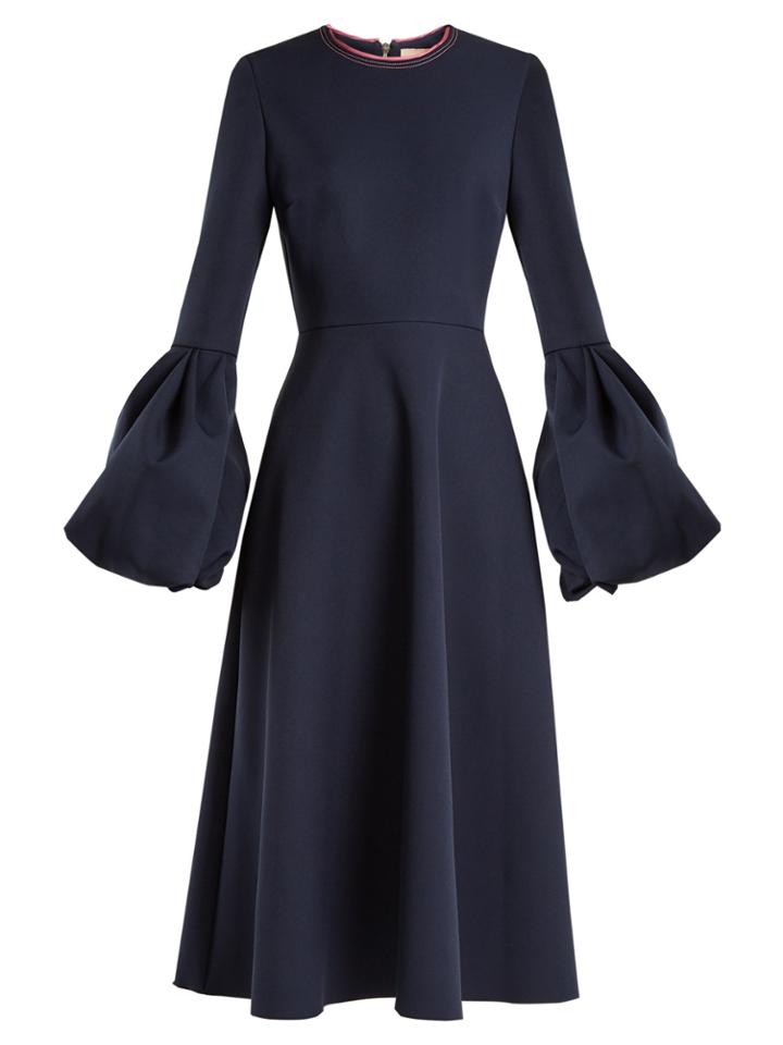 Roksanda Aylin Bell-cuff Stretch-crepe Dress