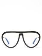 Matchesfashion.com Tom Ford Eyewear - Arizona Oversized Aviator Glasses - Womens - Black
