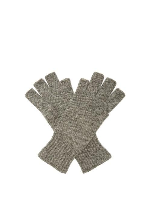 Khaite - Kai Cashmere Fingerless Gloves - Womens - Grey