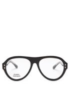 Matchesfashion.com Isabel Marant Eyewear - Trendy Aviator Acetate And Metal Glasses - Womens - Black