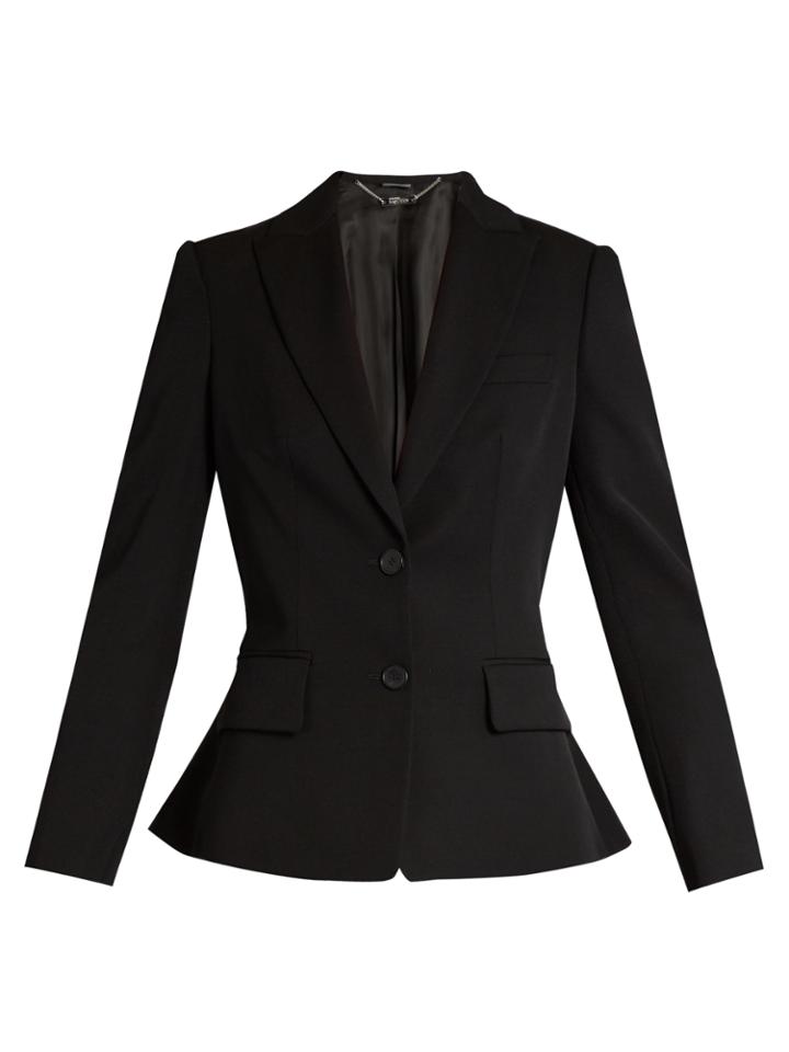 Alexander Mcqueen Single-breasted Wool Jacket