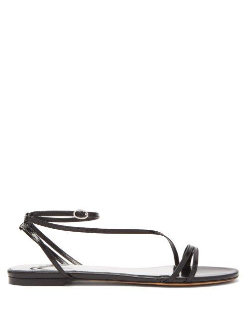 Matchesfashion.com Isabel Marant - Aldis Patent Leather Sandals - Womens - Black