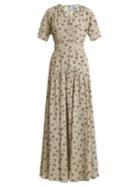 Prada Floral-print Silk Gown